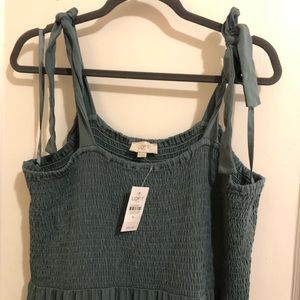 LOFT XL NWT- Teal/Grey Casual Dress